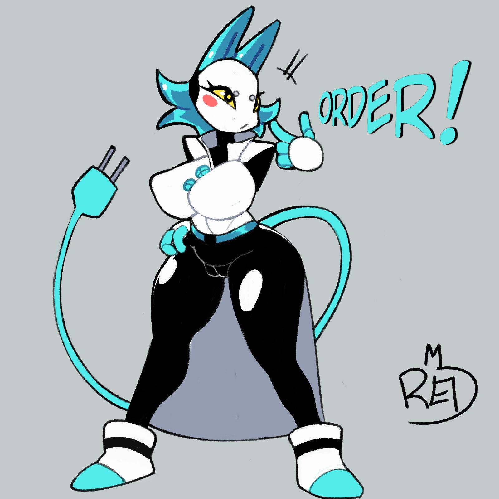 big breasts, breasts, cat ears, cat girl, catgirl, deltarune, feline, female, maid, pussy, redactedinlight, tail, tasque manager (deltarune), thick thighs