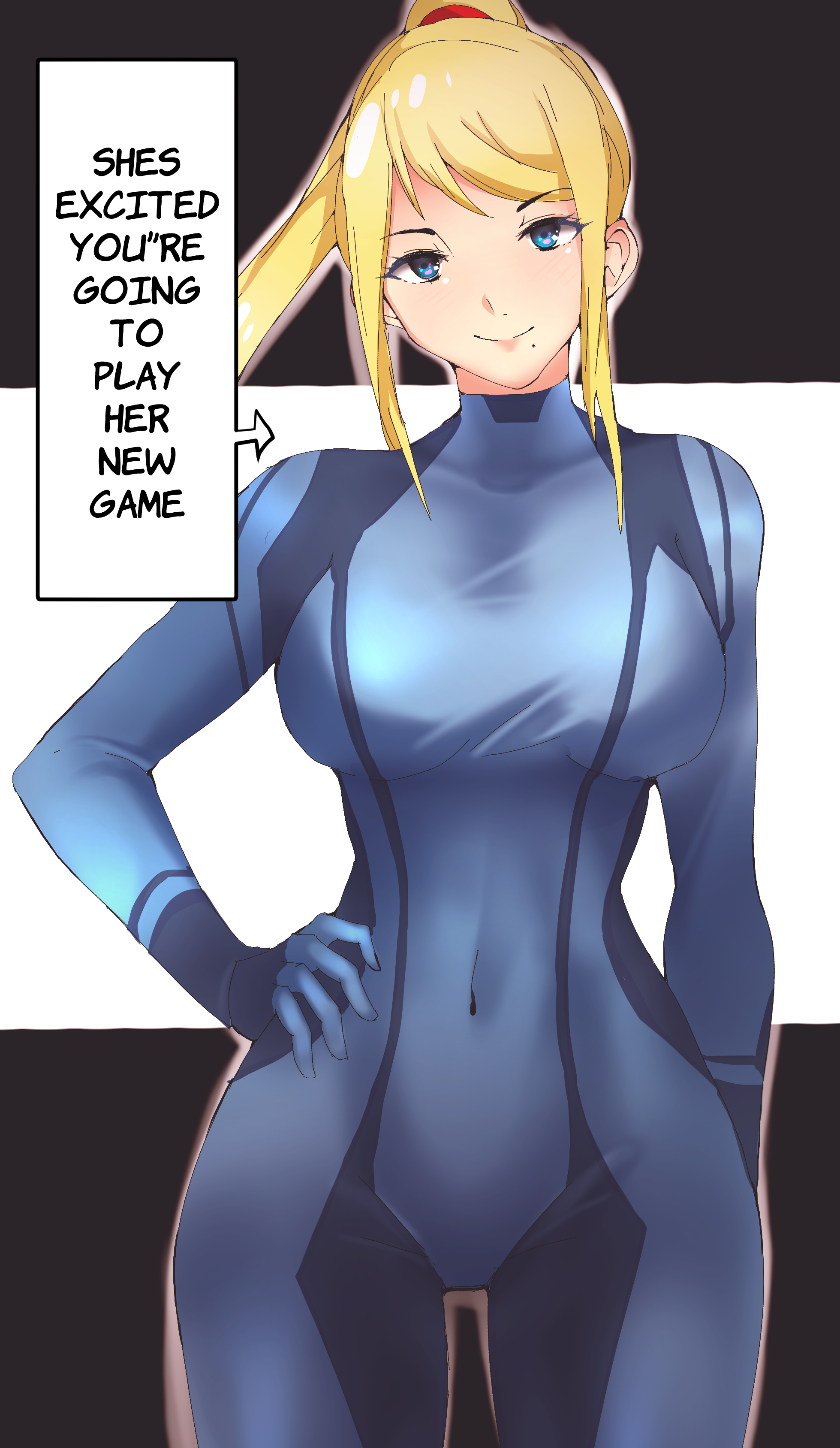 1340smile, 1girls, english text, female, female focus, female only, metroid, nintendo, samus aran, solo female, tagme, text