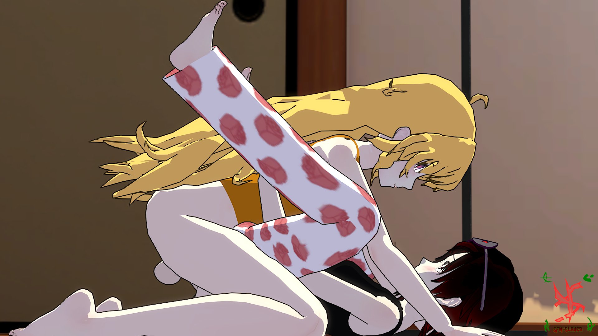 1futa, 1girls, 3d, ahoge, bottomless, clothed, clothing, duo, female, futa on female, futanari, half siblings, half-sisters, human, incest, intersex, light skin, light-skinned female, light-skinned futa, mostly nude, pale skin, partially clothed, ruby rose, rwby, sex, sfm, sfmslayer, siblings, side view, sisters, source filmmaker, tagme, yang xiao long