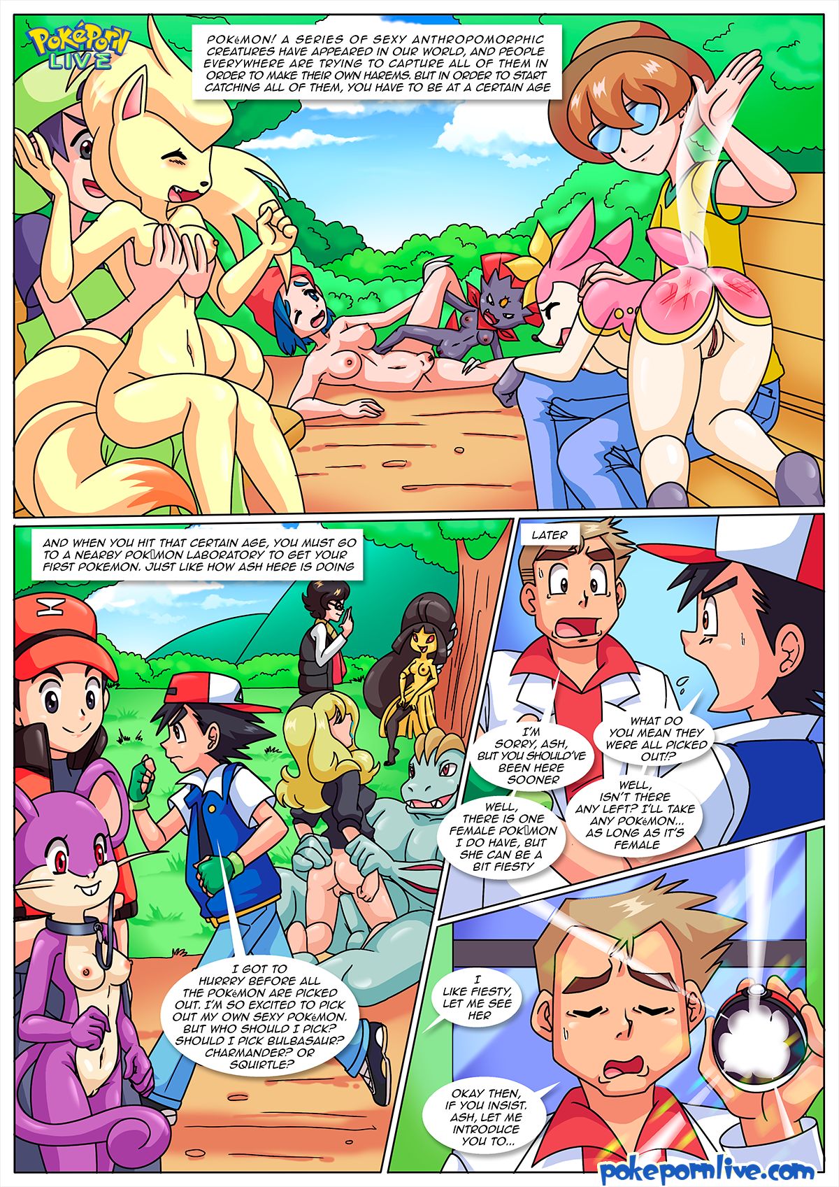 anthro breasts collar comic deerling english_text female hetero human machoke mawile ninetales nintendo nude palcomix penis pokeball pokemon pokemon_(species) pokephilia pokepornlive rattata samuel_oak satoshi_(pokemon) spanking speech_bubble straight text the_pokemon_master tribadism weavile yuri