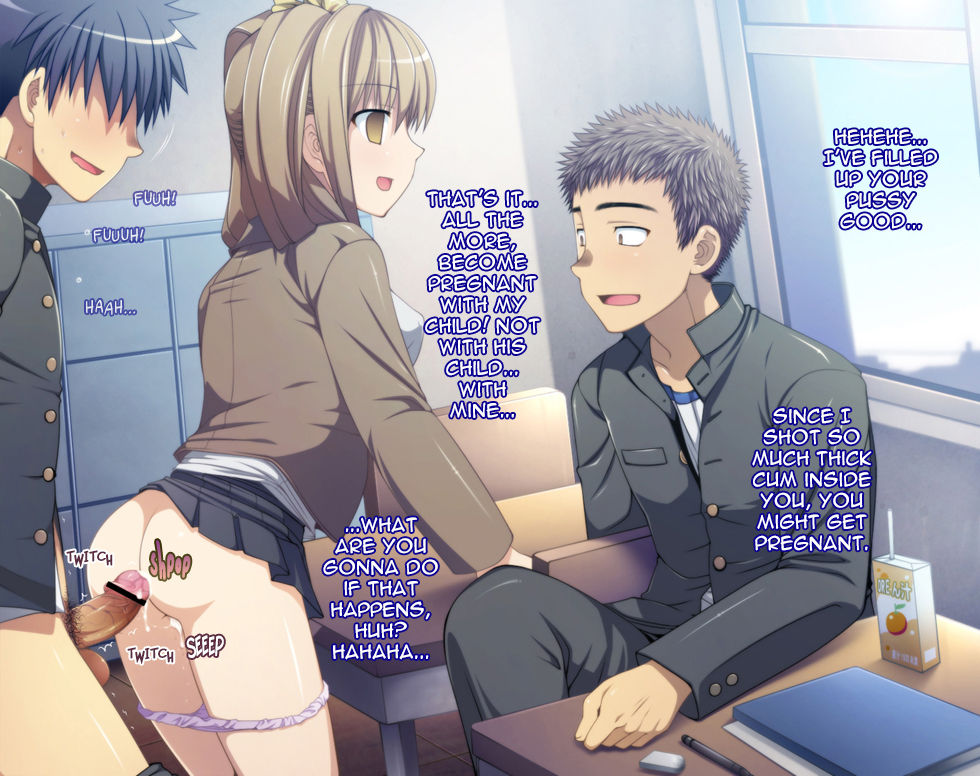 1girls 2boys after_rape after_sex clothed clothing cum cum_in_pussy cum_inside dialogue duo english_text female fully_clothed futase_hikaru hard_translated human juice_box light-skinned_female light-skinned_male light_skin male pale_skin panties panties_around_leg panty_pull rape school_uniform schoolboy schoolgirl sex text time_stop translated vaginal_penetration