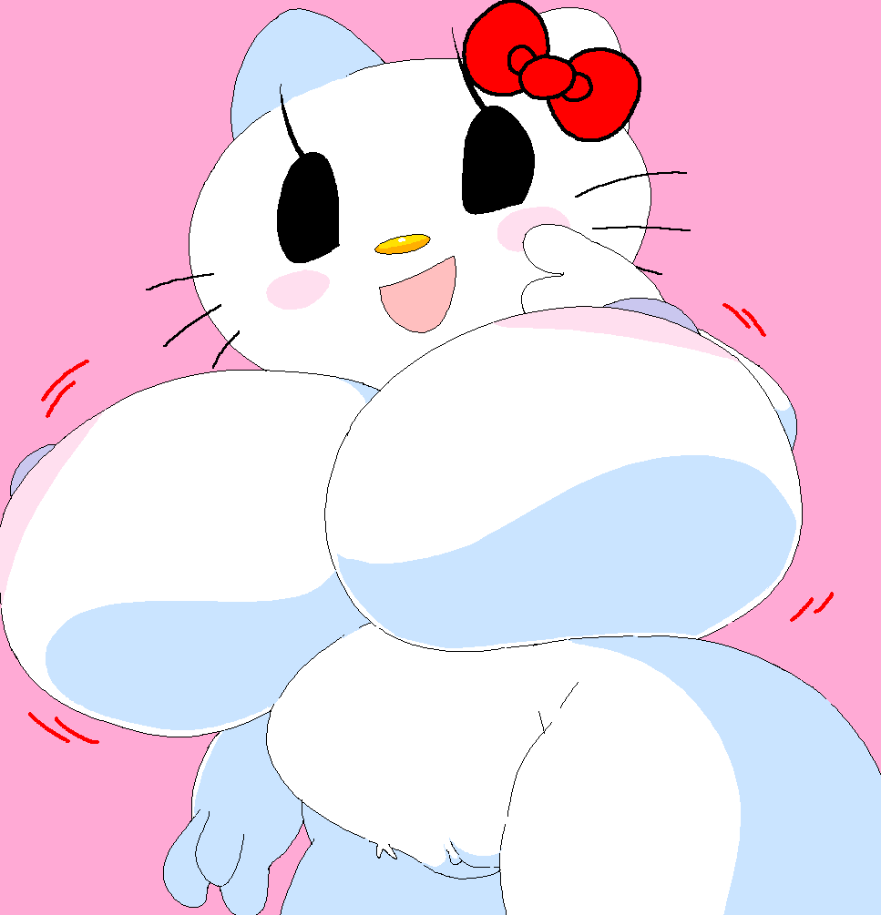 breasts, cassettedream, dream-cassette, female, furry, hello kitty, hello kitty (character), hello kitty (series), hips, hoshime, huge breasts, humanoid, kitty white, mob face, pussy, sanrio, shortstack, tagme, thighs