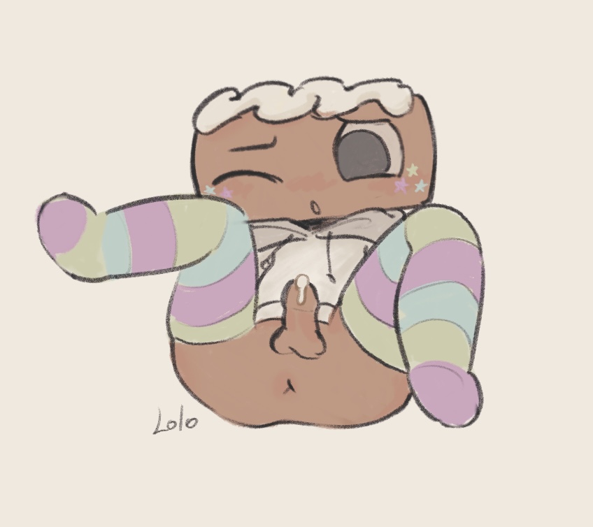 cosmo (dandy's world), cum, cute, cute face, dandy's world, femboy, male, penis, tagme