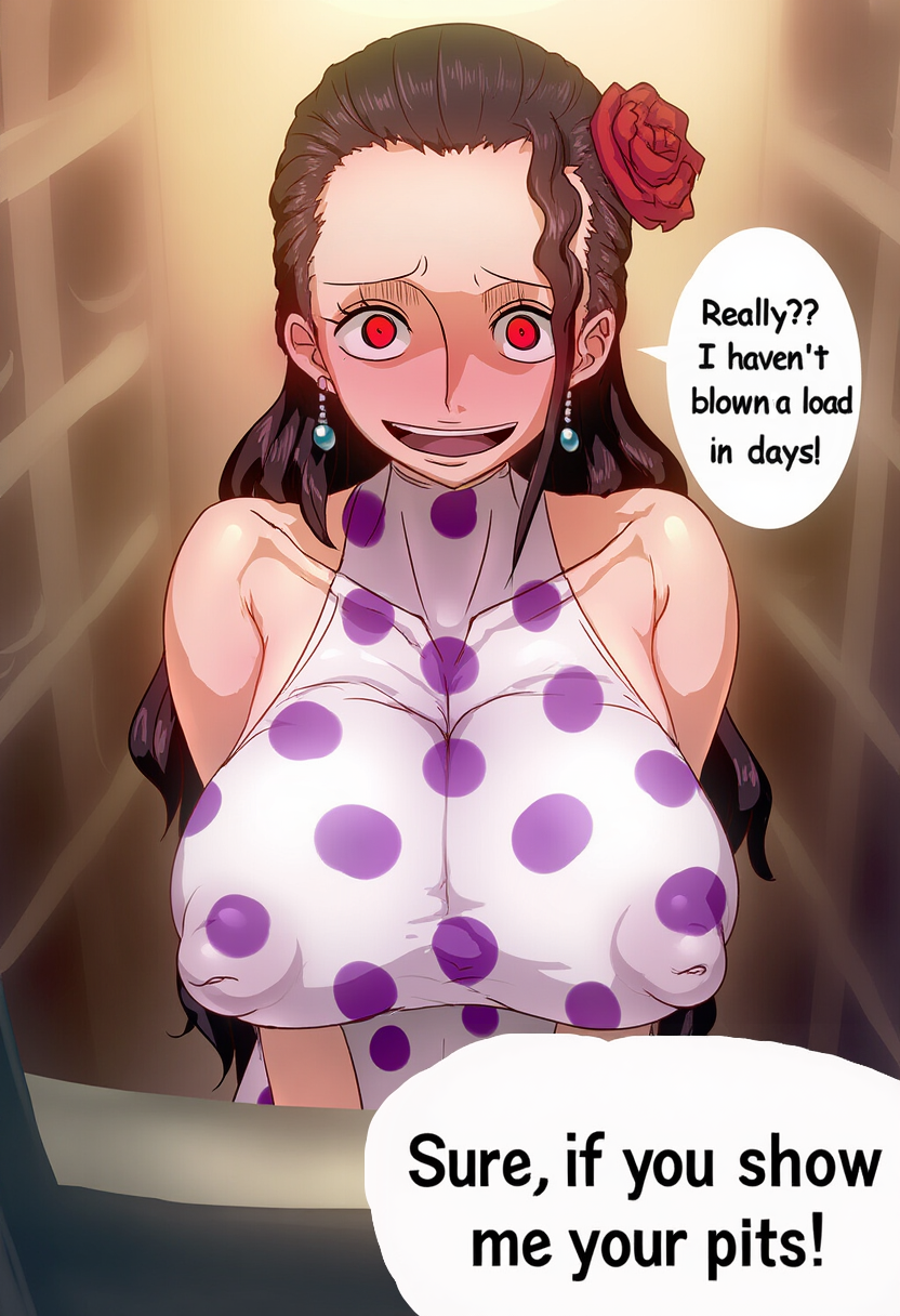 armpit_fetish crazy_eyes desperation flamingpassion futanari glory_hole horny horny_female horny_futa huge_breasts one_piece viola_(one_piece) wide_hips yandere