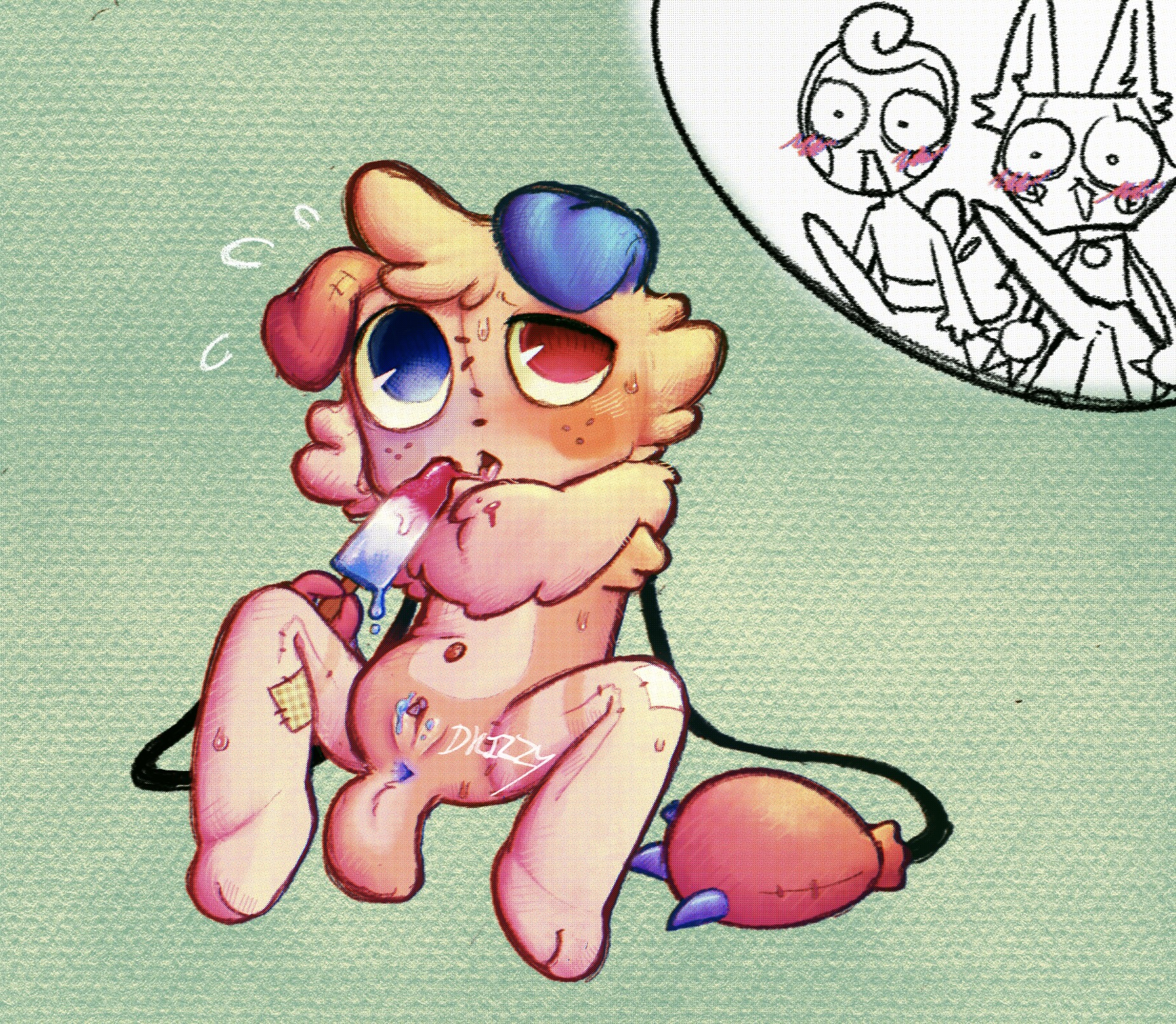 boner, brother and sister, dandy's world, dandysseat, dripping pussy, female, glisten (dandy's world), goob (dandy's world), incest, male, popsicle, pussy, scraps (dandy's world)