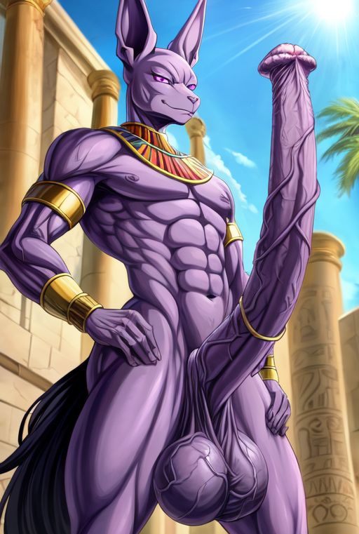 abs ai_generated anthro balls beerus big_balls big_penis cat_humanoid cock cocky69 dragon_ball dragon_ball_super egypt erect_penis erection excessive_size god_of_destruction hard_cock hyper_penis long_penis male male_only muscles muscular muscular_anthro muscular_male pecs pectorals penis purple_skin testicles veins veiny veiny_arms veiny_balls veiny_legs veiny_penis veiny_testicles