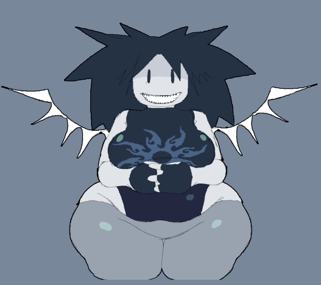 big ass, black hair, clothed male, forsaken (roblox), male, nonbinary, roblox, roblox game, robloxian, tagme, tail, thicc thighs, thick thighs, two time, white skin, wings, witchkatte