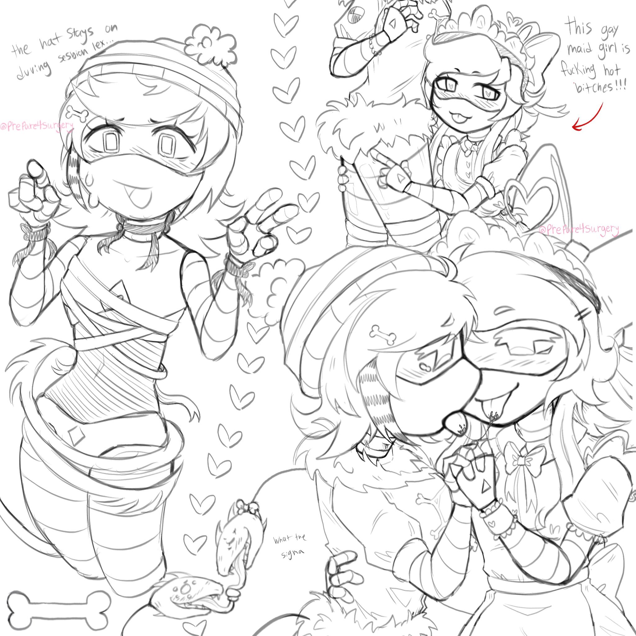 after kiss, cyn (murder drones), female, female only, imminent sex, lesbian, lesbian kiss, lesbian sex, murder drones, nude, prepare4surgery, robot girl, robot humanoid, suggestive, tentacle, tentacle around waist, tentacles around body, tongue bite, tongue kiss, uzi (murder drones), worker drone