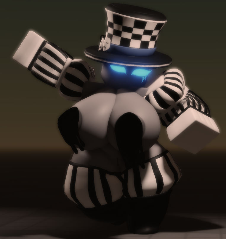 1girls 3d baseplate breasts covered_nipples eelia_(vanilla1145) female naked original_character roblox robloxian solo tagme top_hat vanilla1145