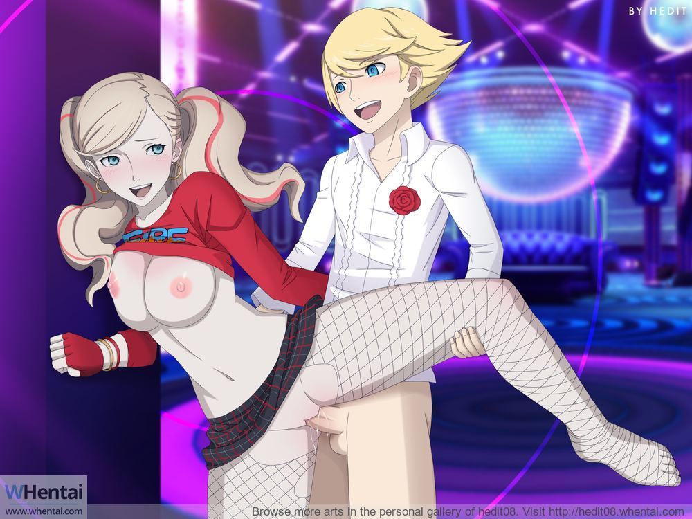 1boy 1girls ann_takamaki breasts fishnets hedit persona persona_4 persona_5 persona_5:_dancing_star_night pussy sex straight teddie uncensored vaginal_penetration