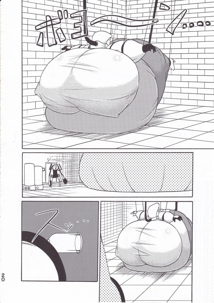 android belly_on_ground bound_female breast_expansion doujin force_feeding haydee haydee_(game) heels hose hose_in_butt hose_in_mouth huge_ass hyper_belly hyper_breasts japanese_text kukuru_(artist) leotard milking_machine robot speechless ssbbw stretched_clothing weight_gain