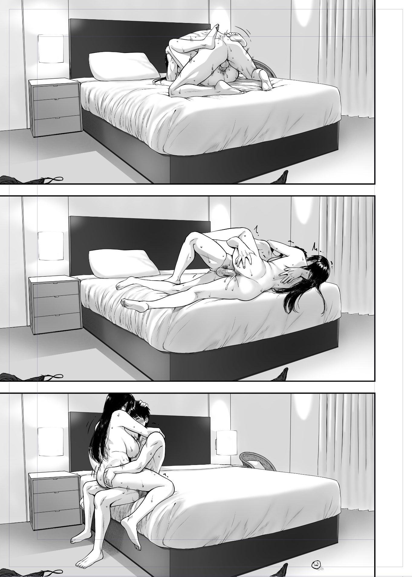 1boy, 1girls, bed, cowgirl position, female, male, missionary position, pussy, sex, tagme, vaginal penetration, xtermination