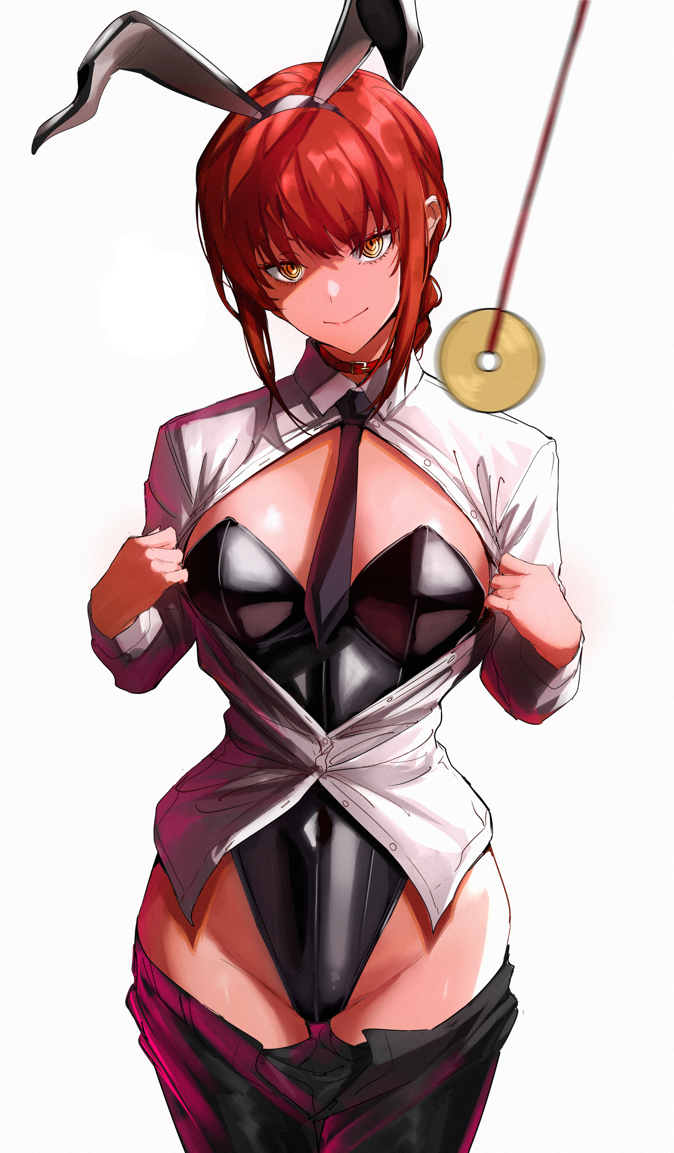 chainsaw man, female, hypnosis, makima (chainsaw man), mind control, tagme, white background