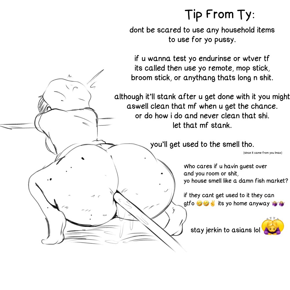asian, asian female, ass, big ass, bonnet, broom in ass, female, gilf, giygal, mole on ass, oc, original character, self pleasure, tyiwusahn (giygal)