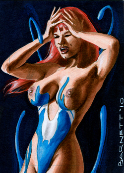 1girls blue_goo blue_slime breasts female goo light-skinned_female light_skin marvel marvel_comics mary_jane_watson red_hair scott_barnett spider-man_(series) straight_hair symbiote venom_(marvel)