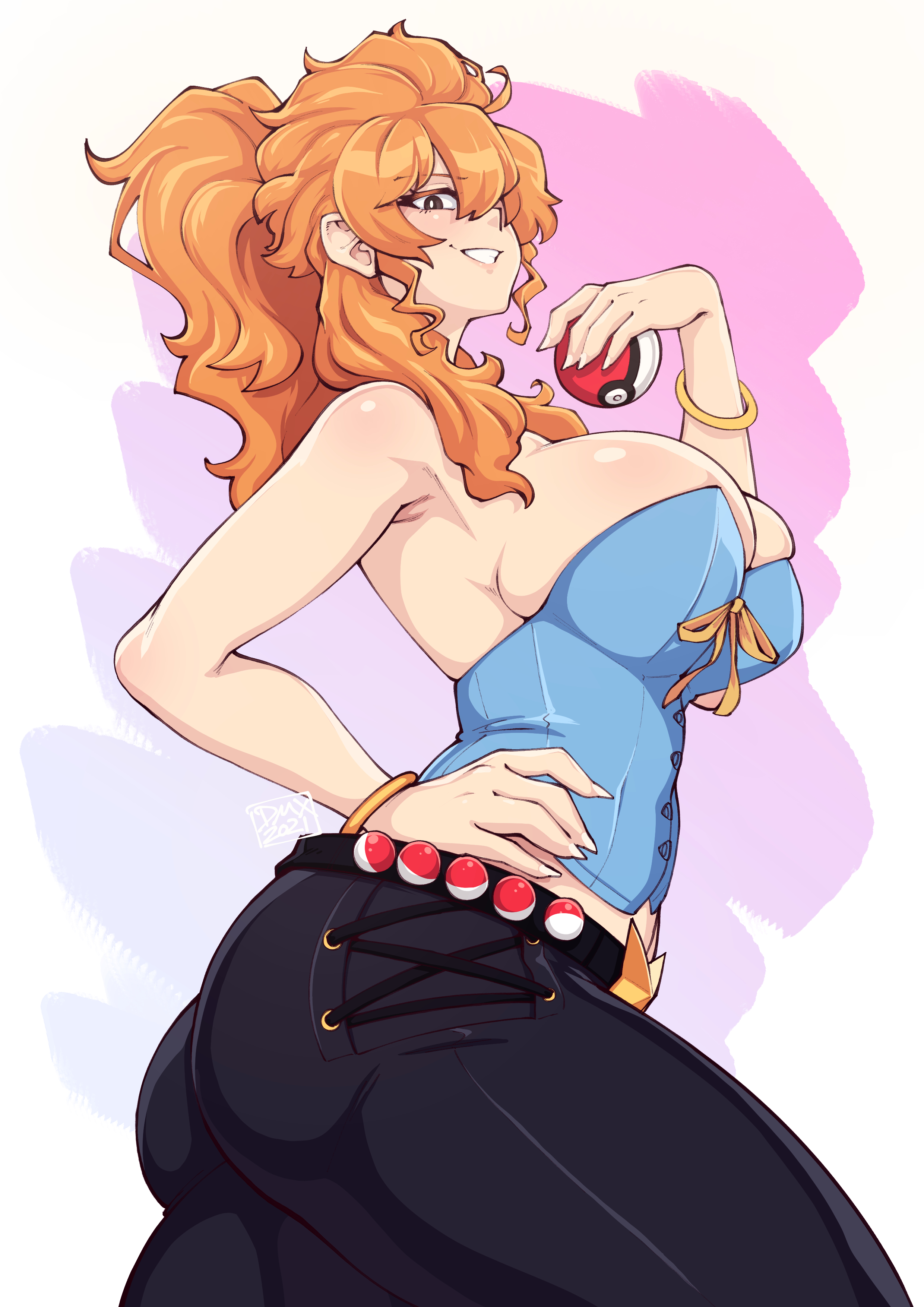 1girls, big breasts, breasts, cleavage, dmxwoops, female, female only, large breasts, pokemon, solo