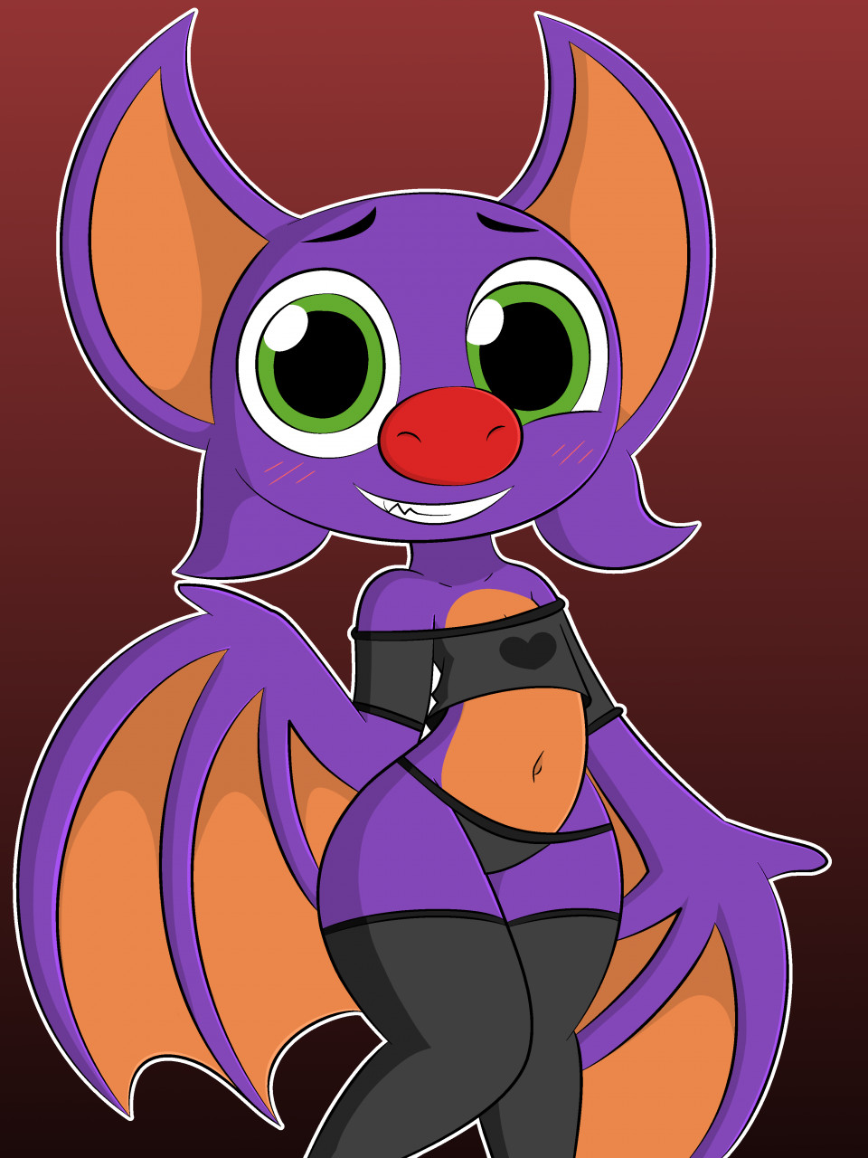 anthro dreameclipsewolf female furry laylee panties playtonic_games solo stockings thick_thighs yooka-laylee