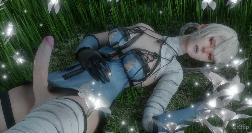 1futa, 3d, balls, balls under clothes, big penis, blender, bottomless skirt, breasts, cr3epsfm, erect penis, erection, erection under clothes, erection under skirt, futa only, futanari, intersex, kaine (nier), light skin, light-skinned futa, nier, nier (series), nier replicant, penis, penis out, penis under clothes, penis under skirt, skirt, solo, solo futa, testicles, white hair