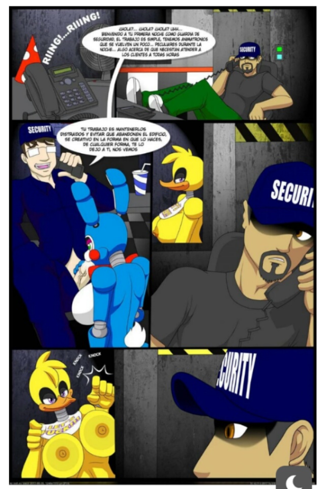 chica_(fnaf) comic five_nights_at_freddy's guardian pizzeria straight toy_bonnie_(fnaf)