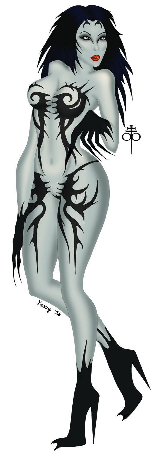 barefoot bloodrayne blue_hair dark_blue_hair female female_only ferril heels long_hair markings monster_girl naked nude nude_female pale-skinned_female pale_skin sharp_claws sharp_nails sole_female solo_female tattoo tattoos vampire