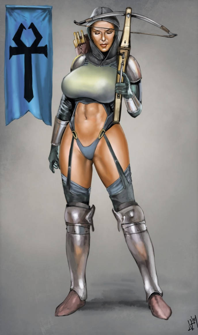 1girls abs archer armored_boots big_breasts blood_omen blood_omen_2 bottomless breasts busty cleft_of_venus closed_eyes crossbow curvaceous curves curvy curvy_body curvy_female curvy_figure curvy_hips female female_only garter_belt hips hood human jlazarus legacy_of_kain leggings legwear lips midriff mostly_clothed skimpy_armor sole_female solo thick_thighs thighhighs thong tight_bra tight_clothing unnamed_character weapon wide_hips