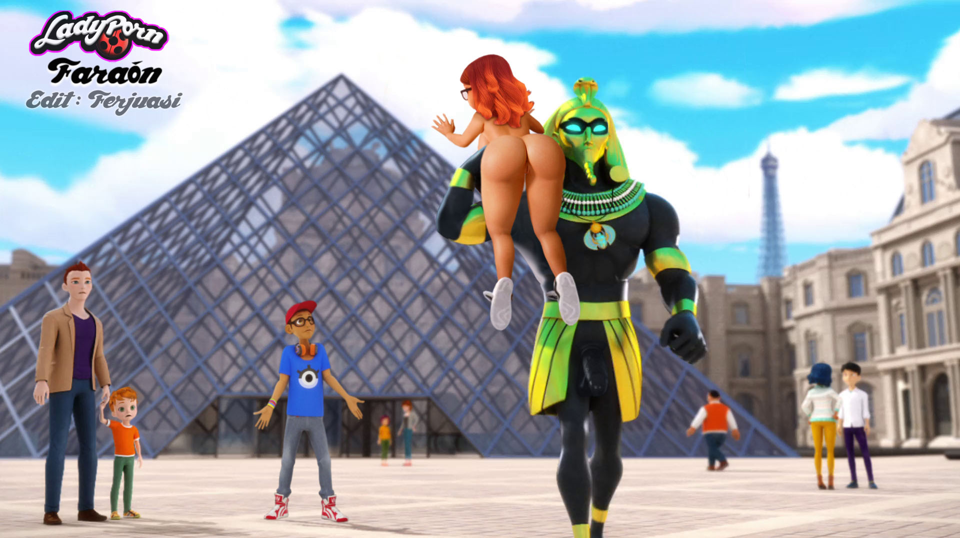 alya cesaire, ass, ferjuasi, huge cock, jalil kubdel, kidnapped, male, miraculous ladybug, naked, nino lahiffe, nude female, penis, pharaoh (miraculous ladybug), shoes, tagme