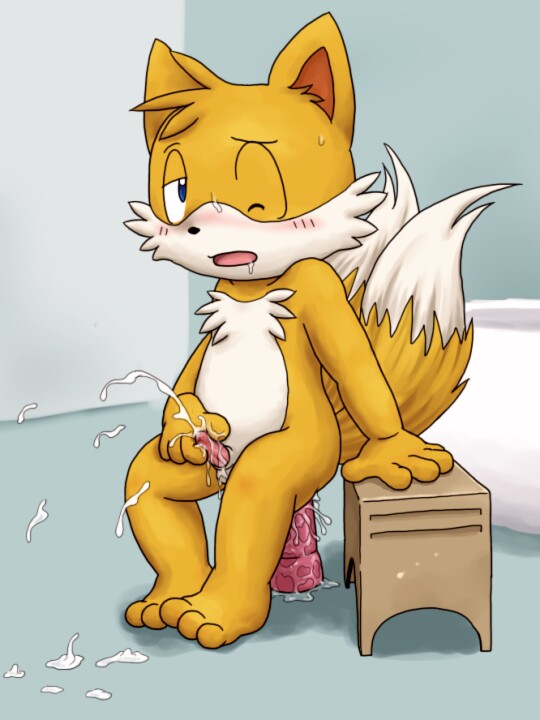 anthro barefoot canine cum dildo fox fur handjob indoors insertion male male_only mammal masturbation nude penis solo sonic_(series) tagme tails termeneko wink