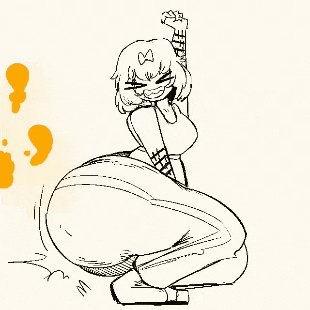 1girls, animated, big ass, fart, fart fetish, gas, huge ass, kira (limbus company), limbus company, project moon, tagme, tuppenjskewer, twerking
