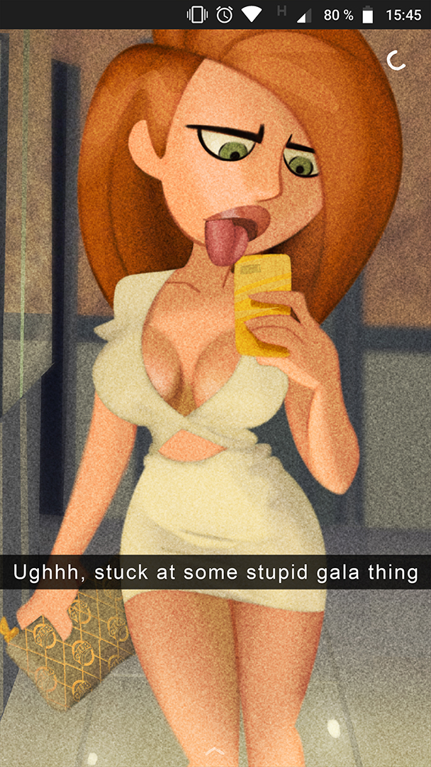 authorialnoice, breasts, busty, disney, disney channel, english text, female, female focus, female only, hourglass figure, kim possible, kimberly ann possible, large breasts, pose, posing, selfie, snapchat, solo, wide hips