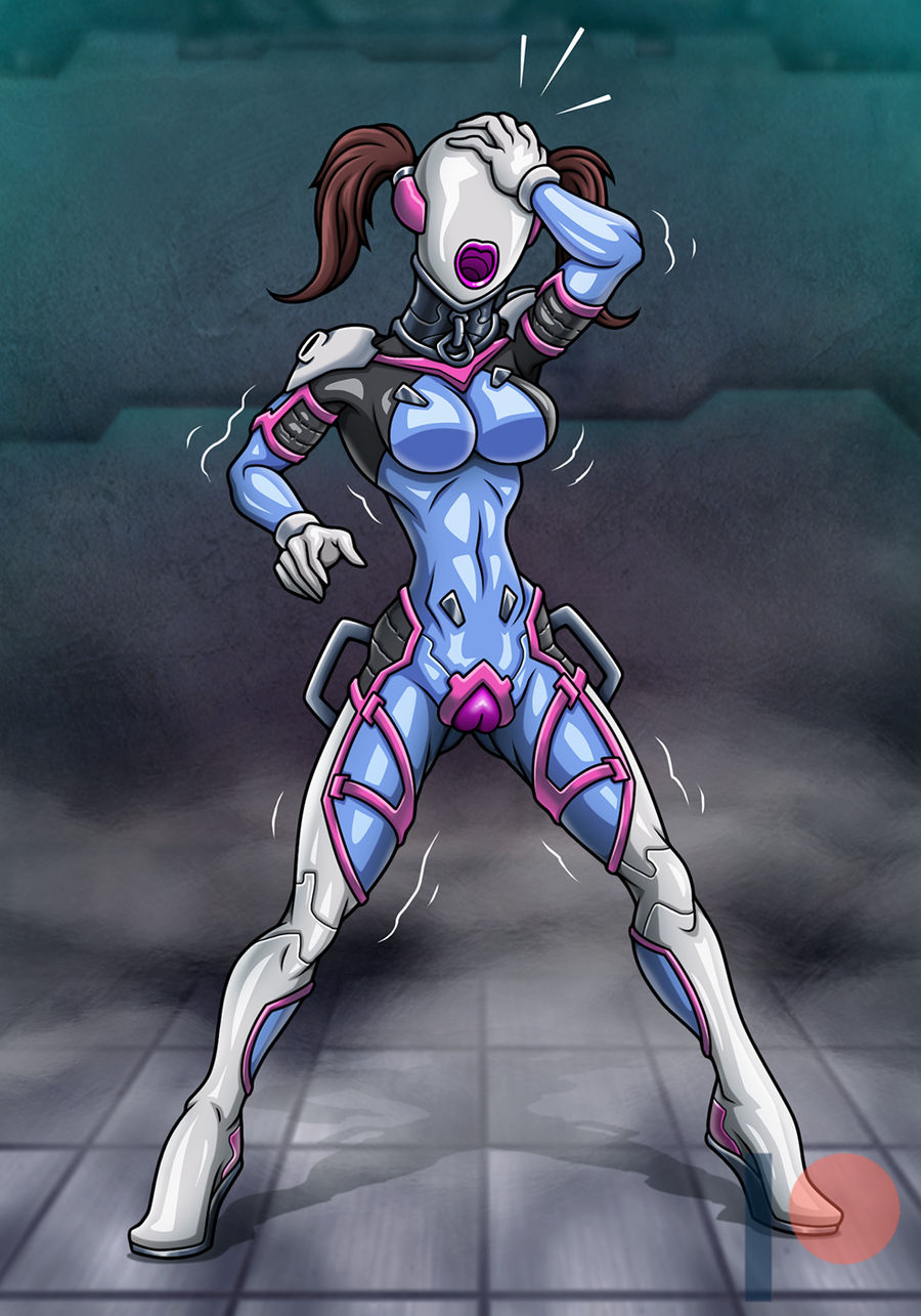 bodysuit corruption d.va faceless_female female handles huge_ass huge_breasts identity_death latex overwatch post_transformation re-maker sex_doll sex_doll_transformation thick_thighs transformation wide_hips