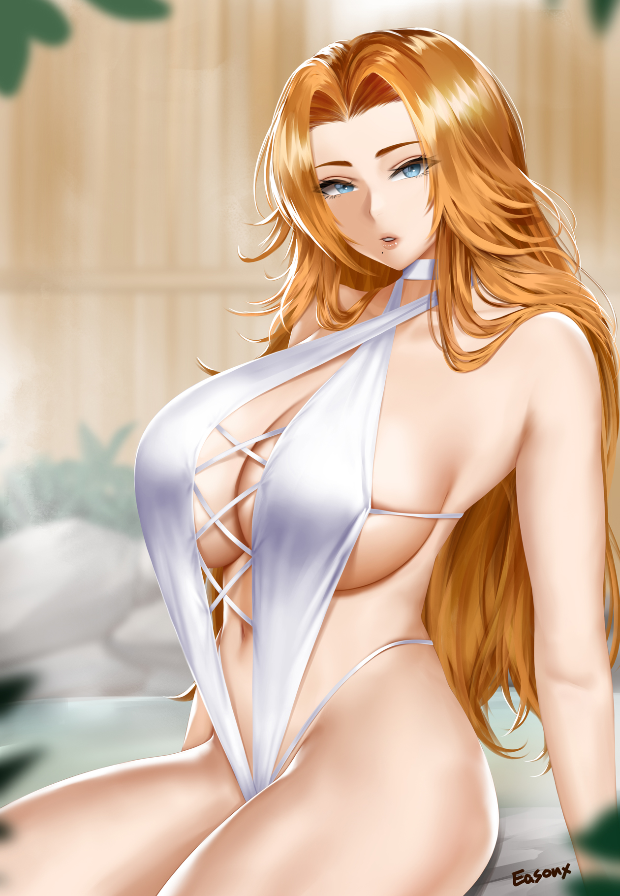 1girls, big breasts, bleach, breasts, easonx, female, female only, large breasts, matsumoto rangiku, solo