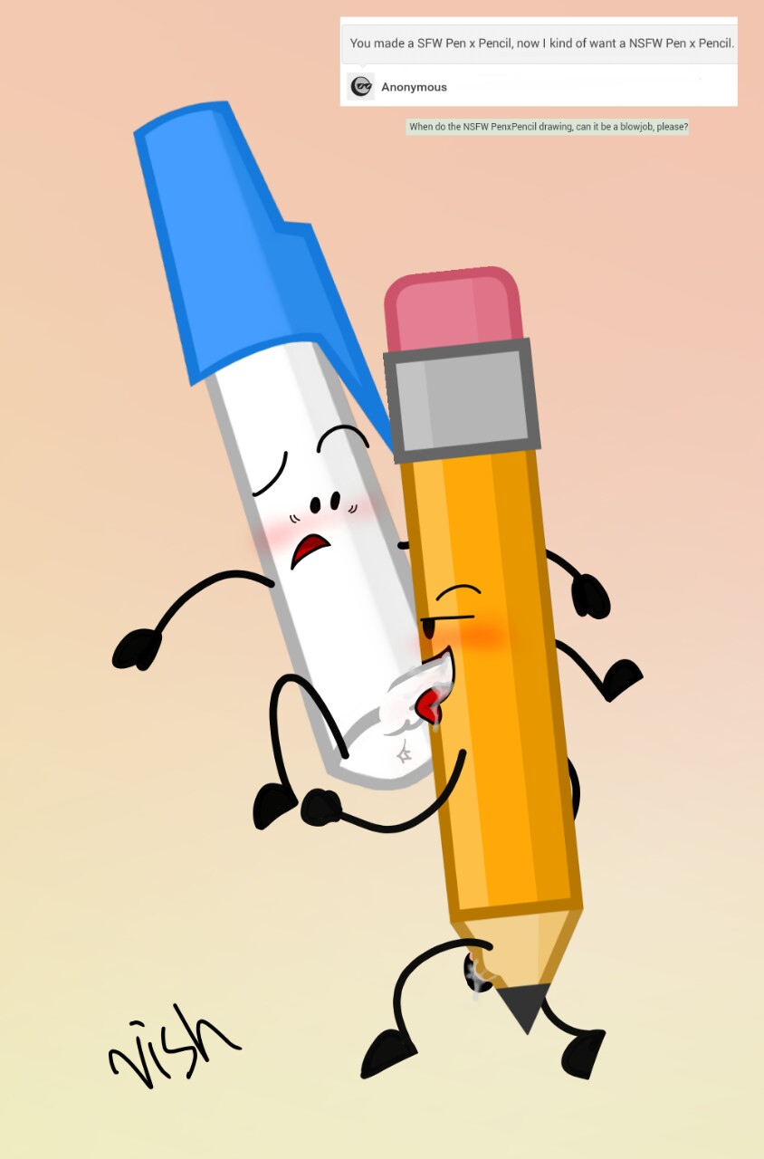 battle_for_dream_island blowjob confused huh? looking_confused object_shows oral oral_sex pen_(bfdi) pencil_(bfdi) sex tagme vish_(osc)