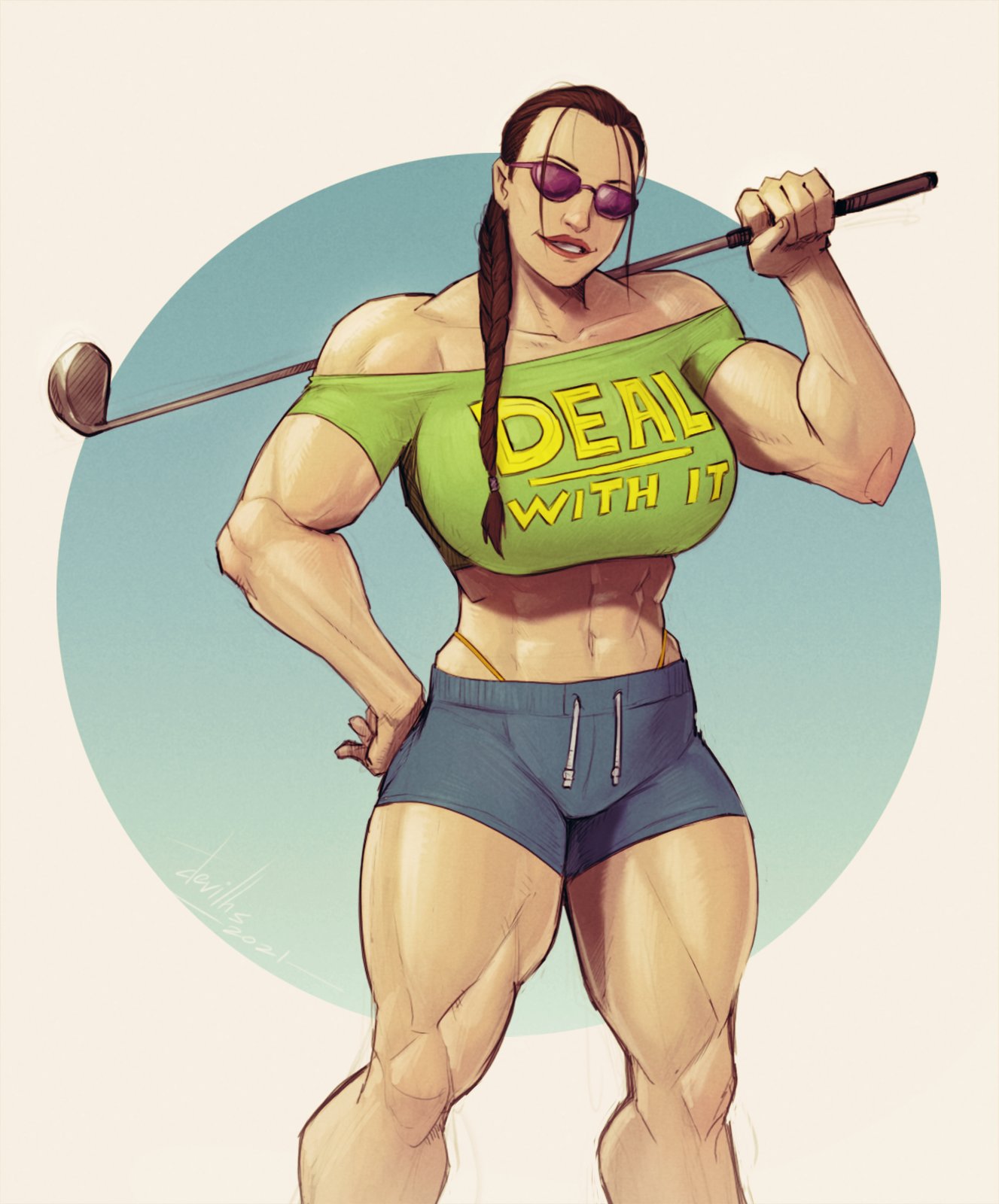 1girls, abigail anderson, abs, alternate breast size, breasts, devil hs, female, female only, huge breasts, looking at viewer, muscles, muscular, muscular female, naughty dog, solo, solo female, tagme, the last of us, the last of us 2, thick thighs