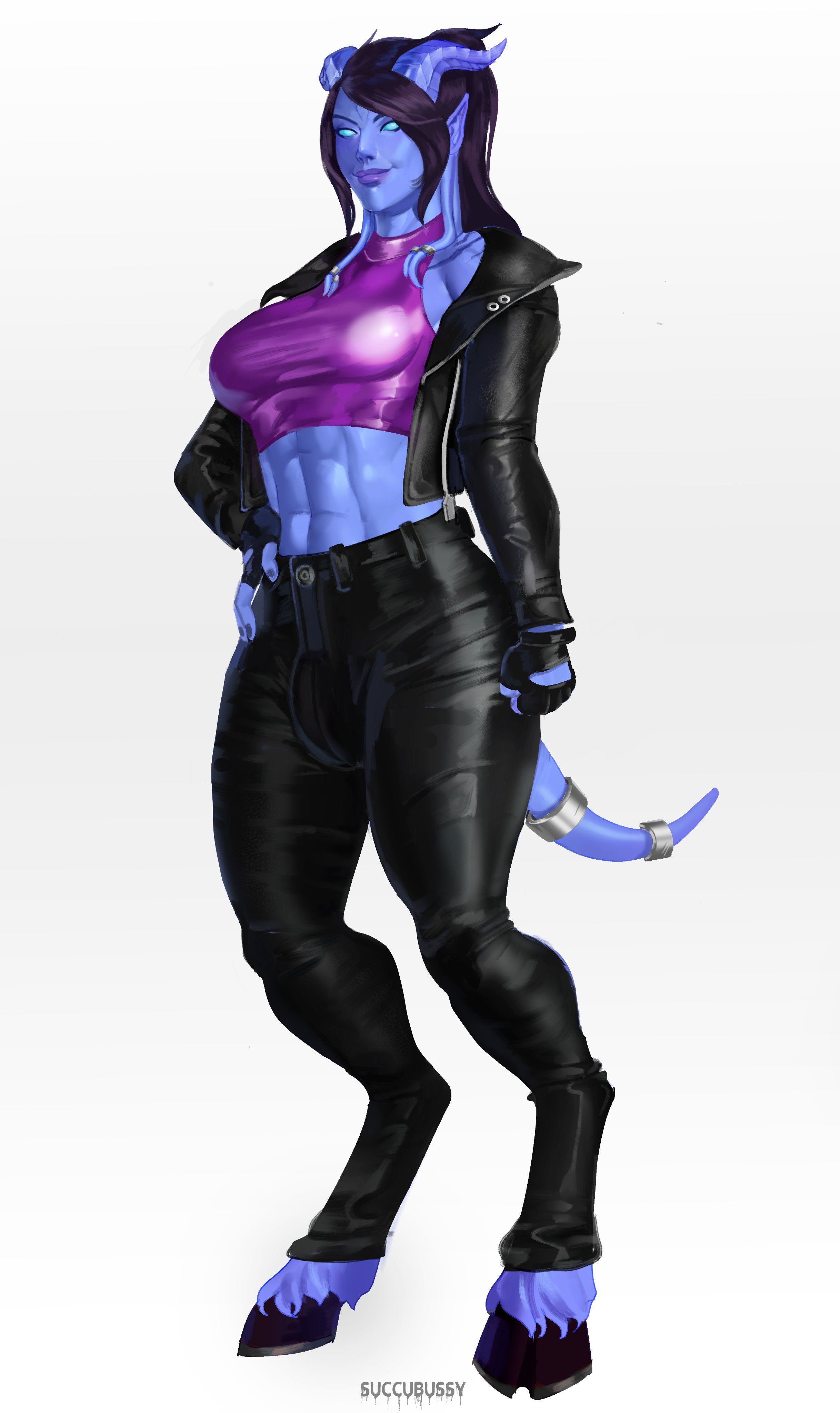 1futa, areolae, athletic, athletic futa, balls, big breasts, big penis, blue skin, bovine penis, breasts, bremonqueen, brown hair, bulge, bulge through clothing, casual clothes, clothed, clothing, draenei, draenei futa, face tentacles, flaccid, full body, fully clothed, futa only, futanari, hi res, horns, humanoid, intersex, jacket, long hair, lunalae, muscles, muscular, muscular futa, penis, pointy ears, scars, simple background, smirk, smug, solo, solo futa, standing, sweat, tentacle, warcraft, world of warcraft, wow