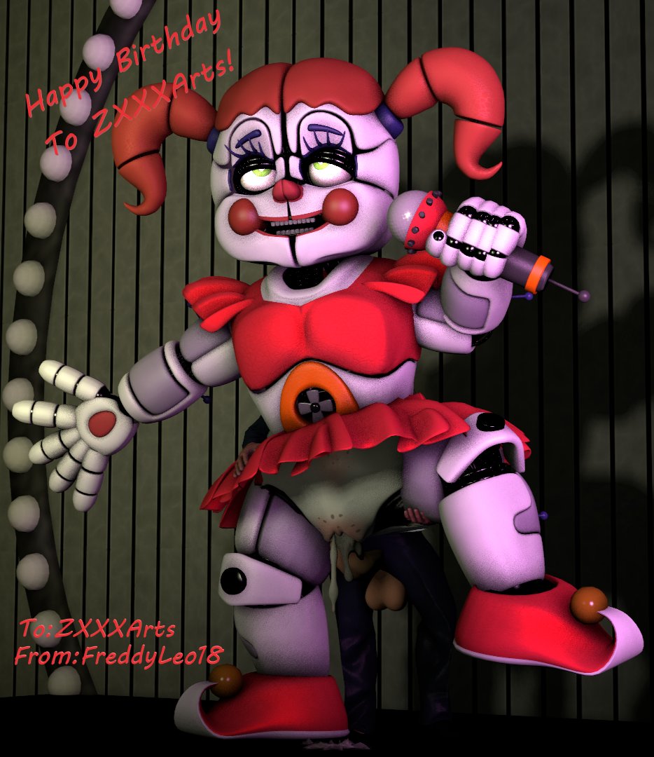 3d baby_(fnafsl) canon_appearance circus_baby circus_baby_(fnaf) circus_baby_(original) female five_nights_at_freddy's footwear freddyleo full_color green_eyes pink_eyes red_hair sex tagme