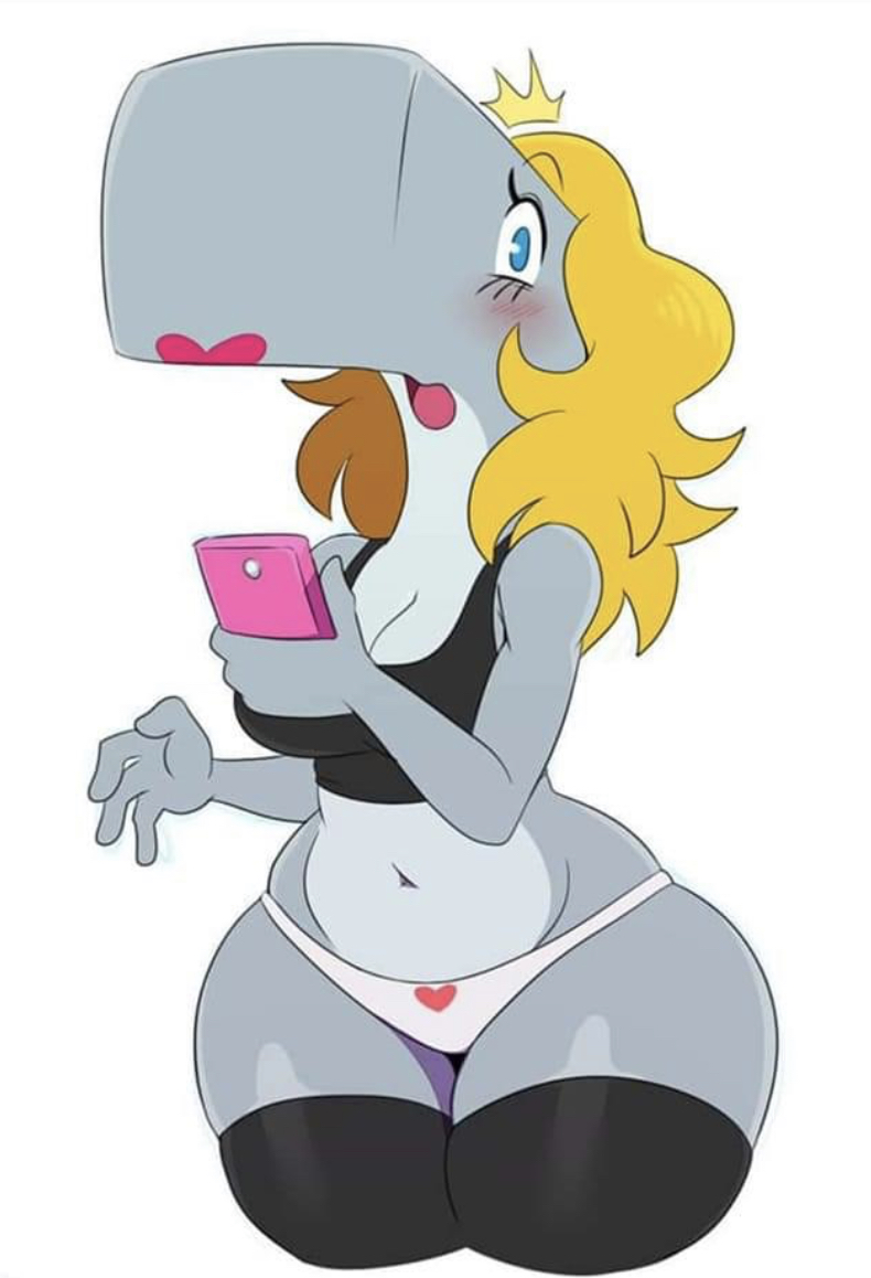 anthro, big breasts, blonde hair, blush, breasts, embarrassed, female, female only, nickelodeon, no pants, panties, pearl krabs, phone, spongebob squarepants, spongebob squarepants (series), sports bra, sssonic2, straight hair, thick thighs, thighhighs, whale