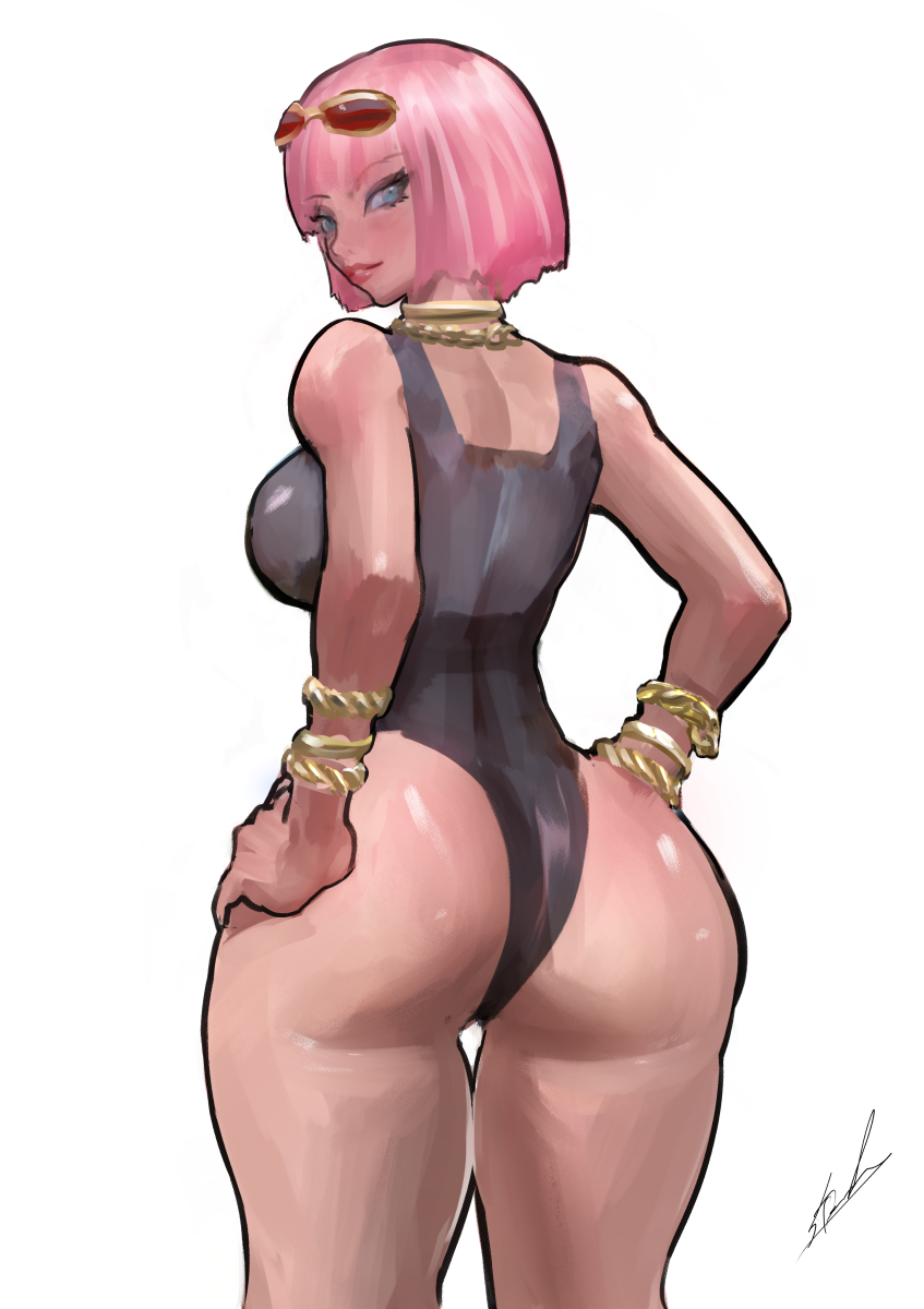 2d, busty, female, female focus, female only, hourglass figure, manon legrand, pink hair, stanbl7, street fighter, street fighter 6, tagme, wide hips