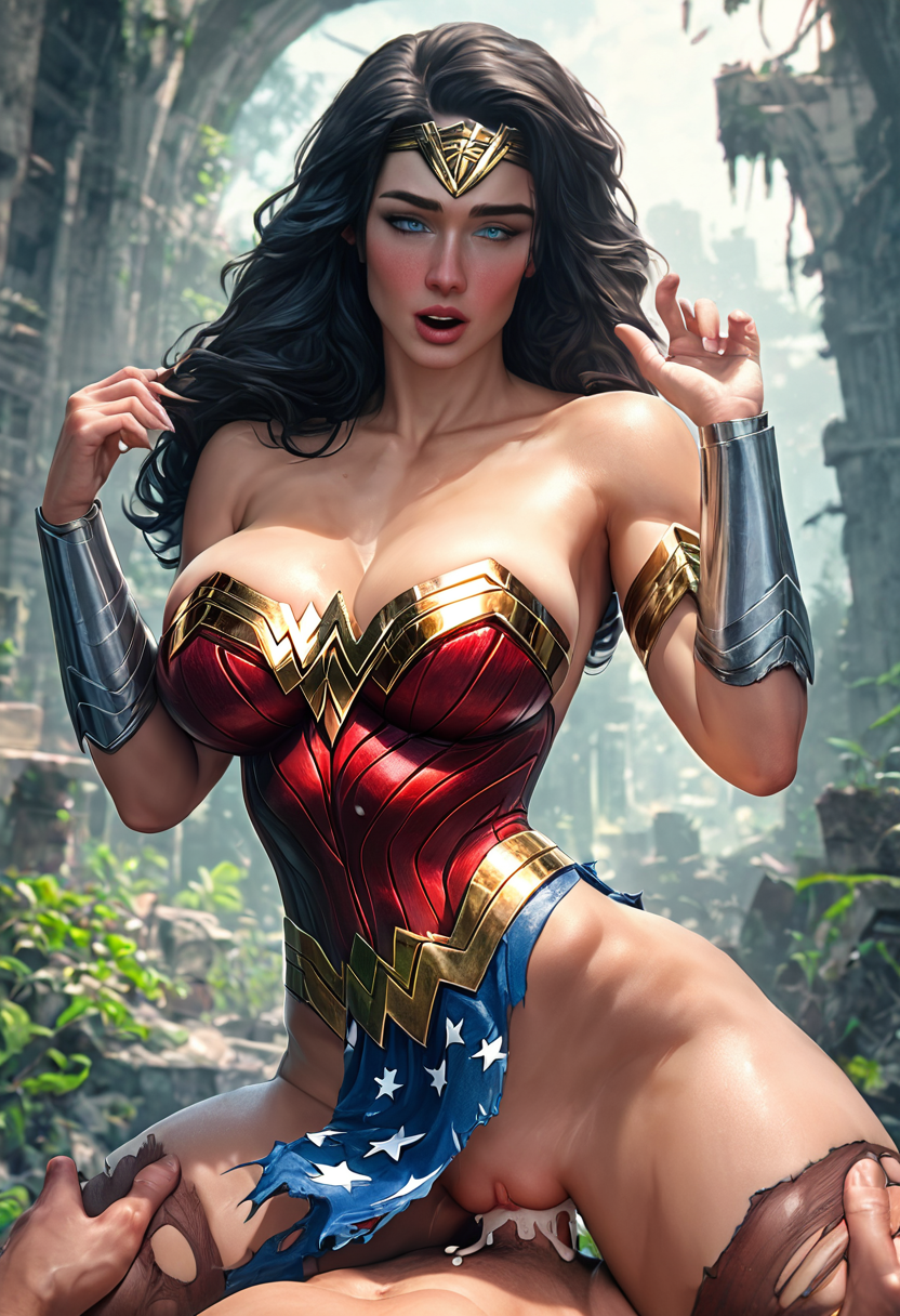 1boy 1girls ai_generated amazon amazonian armband armor black_hair blue_skirt blue_sky blush bracer bracers breasts circlet cleavage cowgirl_position cum cum_between_breasts cum_in_pussy cum_inside cumming_while_penetrating damaged_armor damaged_clothes damaged_clothing dc dc_comics dc_extended_universe defeat defeat_sex defeated_male defeated_villain enjoying_sex enjoyment feline female female_on_top female_penetrated female_warrior golden_belt half_naked half_nude hero_on_villain heroine high_boots horny-aspect justice_wins light-skinned_female light-skinned_male light_skin long_hair male male_victim moan moaning moaning_in_pleasure moaning_loud muscular muscular_male orgasm orgasm_face outside outside_sex penetration penis penis_in_pussy plant plants public_sex pussy rape red_corset reverse_rape riding riding_penis ripped_clothing ripped_pants rubble ruined_city ruins sex sex_in_public street superhero_costume superheroine themyscira themysciran thighband tight_clothing victim villain warrior wonder_woman wonder_woman_(cosplay) wonder_woman_(series)