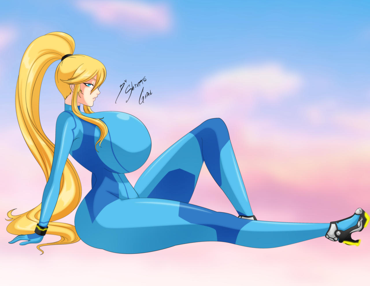 1girls, alternate breast size, ass, big ass, big breasts, big butt, blonde hair, blue eyes, breasts, emotionless, female, female only, high heels, hips, huge ass, huge breasts, huge butt, human, humanoid, hyper breasts, large ass, large breasts, large butt, long hair, long legs, metroid, nintendo, ponytail, relaxing, samus aran, shinta-girl, slim, solo, solo female, thick, thick ass, thick thighs, thighs, uncaring, voluptuous, wide hips, zero suit, zero suit samus