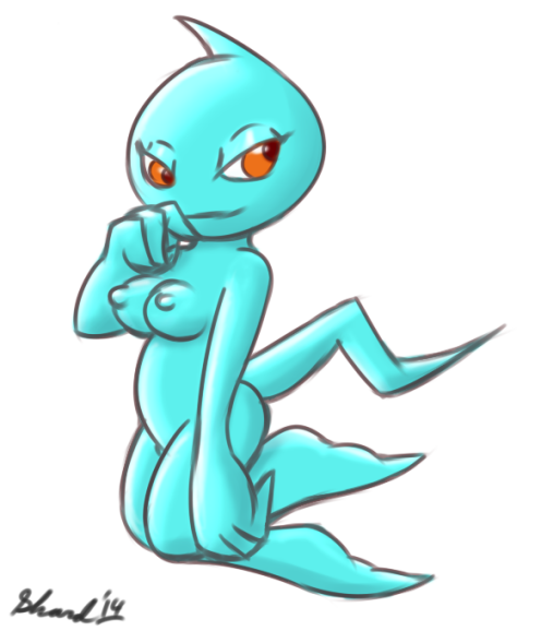 2014 alien blue_skin cyan_wisp female kneeling no_humans orange_eyes shardshatter solo sonic_(series) sonic_colors white_background wisp_(sonic)