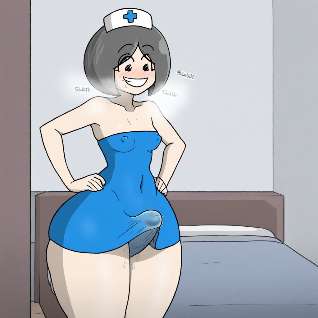1futa, ai generated, clitoris, doctorloops, erect clitoris, erection under skirt, female, female to futa, futanari, intersex, mona (doctorloops), pussy, tagme, veronica and mona, waiting for sex