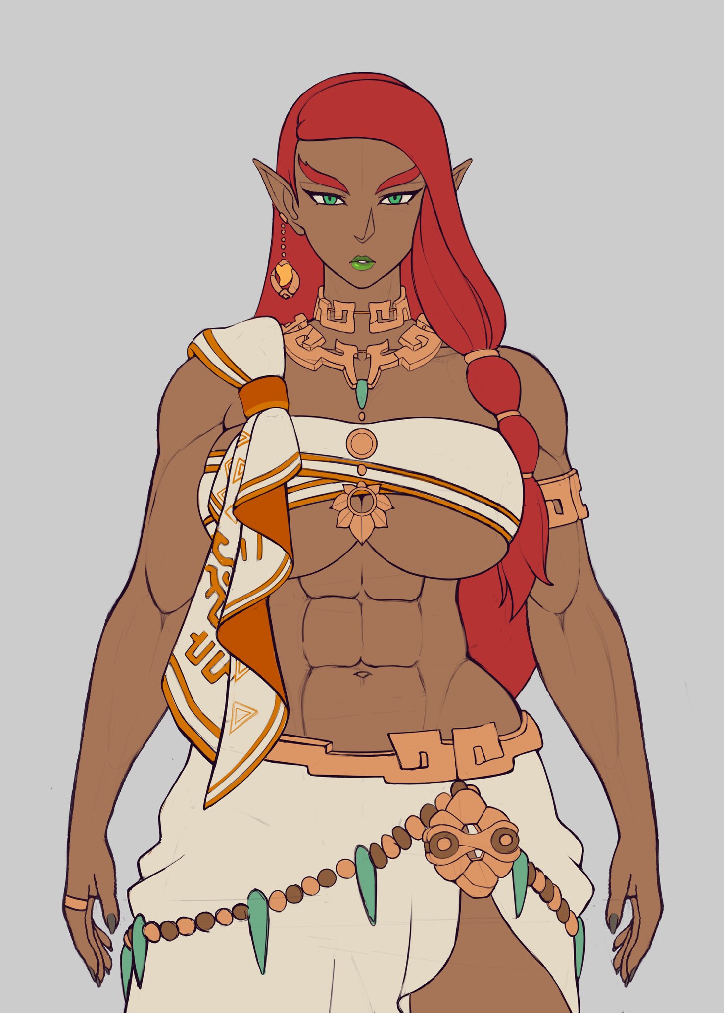 1girls, abs, age of imprisonment, ardi (zelda), ass, big ass, big breasts, big thighs, breasts, chest, curvaceous, curvy, curvy figure, dark skin, dark-skinned female, davespinup, digital media (artwork), female, gerudo, gerudo sage, hips, hourglass figure, huge ass, huge breasts, huge thighs, large ass, large breasts, large thighs, legs, mature, mature female, nintendo, sage of lightning (zelda), slim waist, the legend of zelda, thick, thick hips, thick legs, thick thighs, thighs, voluptuous, waist, wide hips, wide thighs