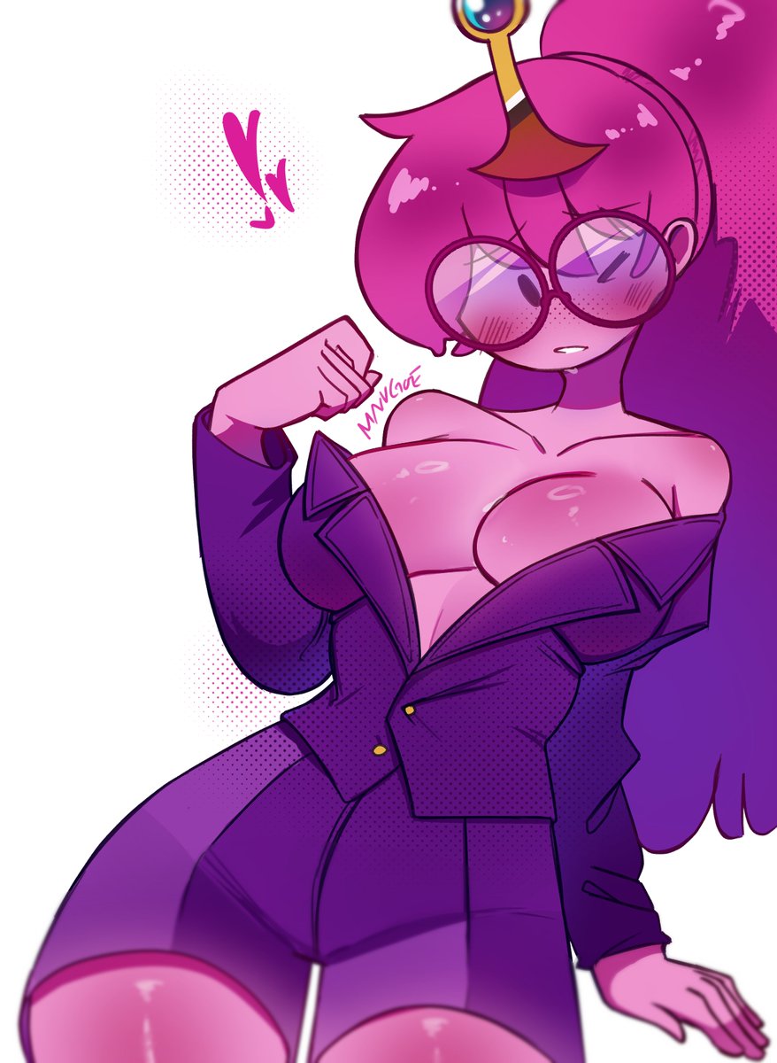 adventure time, barely contained breasts, breasts, female, large breasts, pink hair, pink skin, princess bonnibel bubblegum, princess bubblegum, tagme, usmangaa