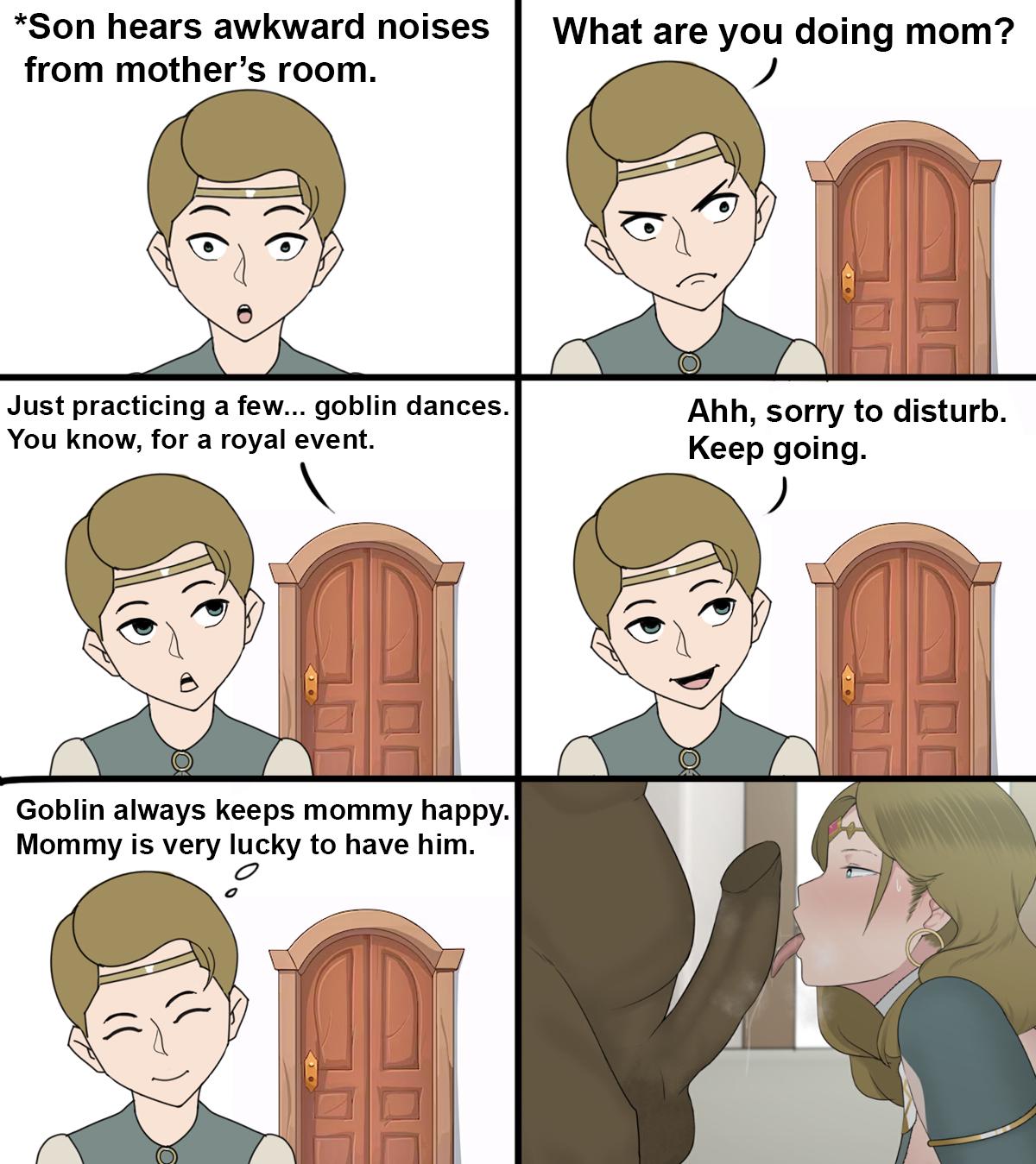 1girls, 1goblin, 1monster, 2025, 2boys, 2d, after sex, anger, apologizing, bedroom, bedroom setting, bedroom sex, blonde female, blonde hair, blonde-haired female, blonde-haired male, blue clothing, blue eyes, close up, cock, cock licking, cock worship, comic, crown, cuck son, cucked by goblin, cucked by monster, cuckold, cyan clothing, dark skin, dark-skinned male, dirty blonde hair, door, doorframe, drool, drool on penis, drool string, emotions, family, fantasy, fantasy creature, female, femsub, goblin, goblin male, goblin on human, goblined, green skin, grey body, grey skin, hoop earrings, imminent oral penetration, implied sex, implied vaginal, licking, licking penis, lies, light skin, light-skinned female, lying, male, maledom, milf, moaning, mommy, mother, mother and son, motherly cuckold, multiple artists, naive, netorare, noblewoman, ntr, ntrman, oral, oral sex, original, original character, original characters, outercourse, penis, pointy chin, prince, pussy, queen, queen priscilla (ntrman), royal, royalty, short-haired male, simple background, simple crown, simple eyes, simple nose, simple penis, slight blush, son, steam, steamy, steamy penis, unaware, white background