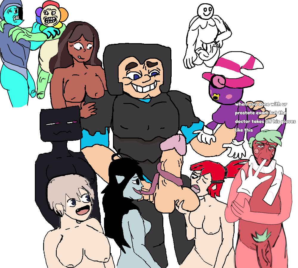 astro_(dandy's_world) crack_pairing crossover crossover_pairing cursed dandy's_world dandy_(dandy's_world) enderman foster's_home_for_imaginary_friends going_insane_lmao grotesque_steve hyper_penis ibispaintx jxci marceline meme meme_reference minecraft mspaint shitpost smile sprout_(dandy's_world) steven_universe text vivian_(paper_mario) wtf