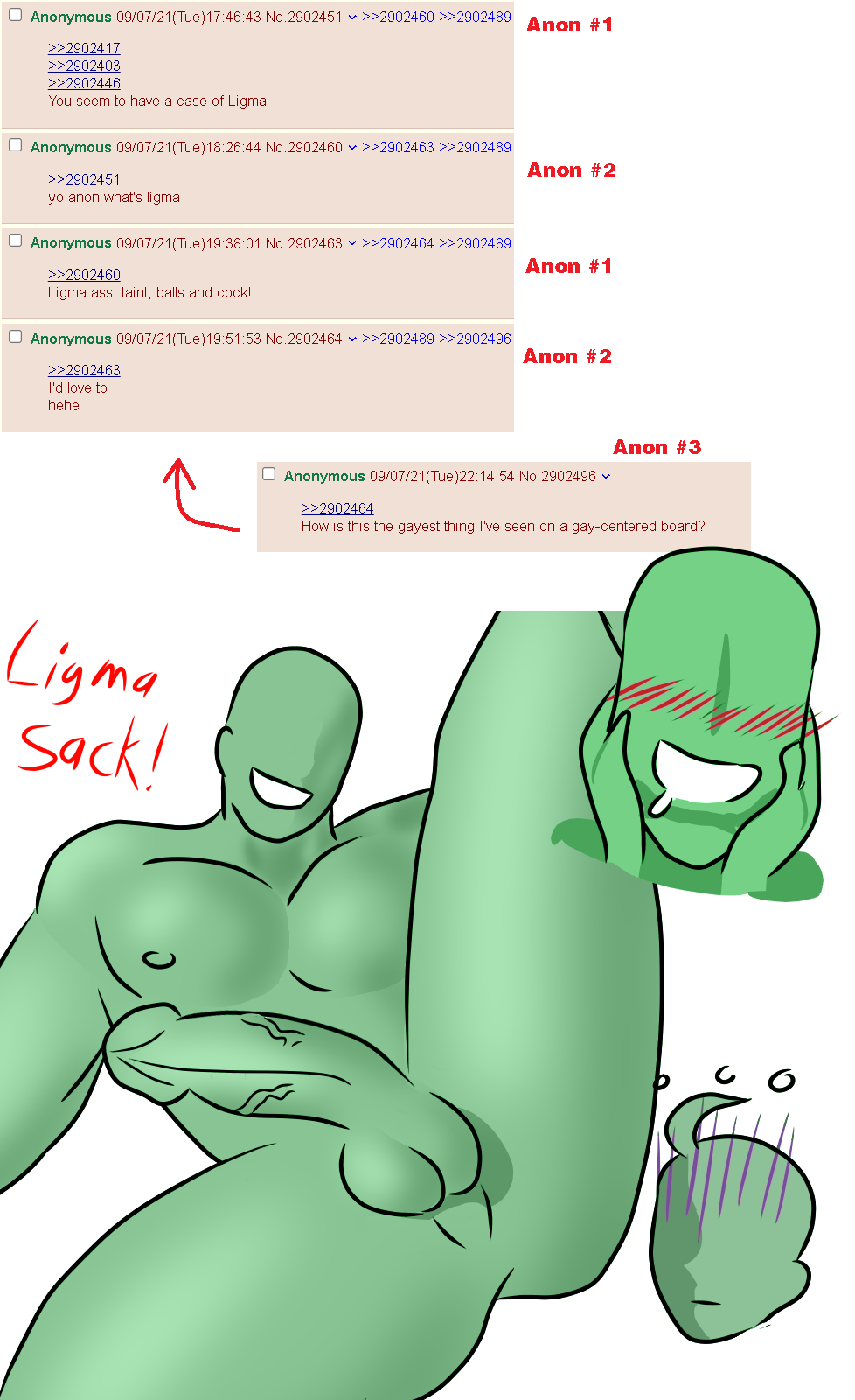 4chan 4chan_thread anon bara drawfag drawthread_request erection gay green_skin male_focus male_only muscles muscular naked nude penis solo_male