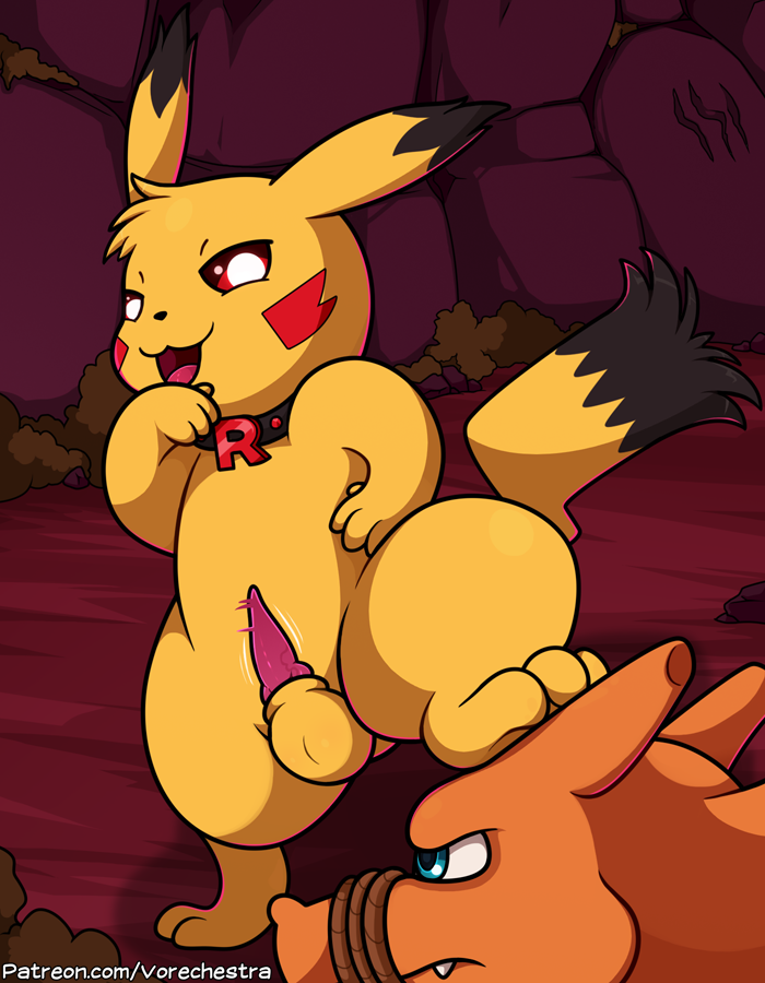 2021 after_battle ambiguous_gender animal_genitalia animal_penis balls blue_eyes bondage bound charizard collar cosplay_pikachu detailed_background dominant dominant_male duo emblem erection feet feral fluffy fluffy_tail foot_domination foot_fetish foot_on_head fur genitals hand_on_hip laugh light_bondage looking_down looking_up male mountain nintendo nude open_mouth open_smile paws penis pikachu pink_penis plant pokémon_(species) pokemon pokemon_(species) raised_leg red_eyes restraints rocketchu rodent_penis rope rope_bondage shaded shrub size_difference size_play smile smirk solo_focus spread_legs spreading submissive submissive_ambiguous tapering_penis text url video_games vorechestra