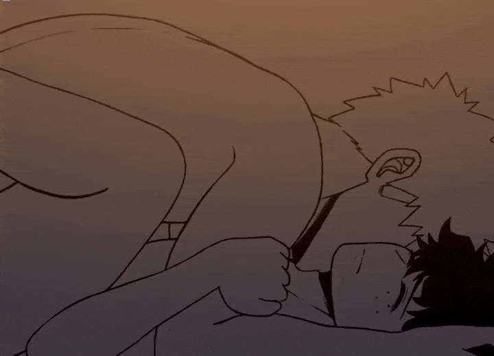 anal animated animated_gif back bakugou_katsuki bare_back bare_legs boku_no_hero_academia bones_(company) closed_eyes completely_nude crying freckles gay gay_male holding hug indoors izuku_midoriya katsuki_bakugou kiss kissing_neck knees leg_up legs looking_at_another looking_to_the_side lying messy_hair midoriya_izuku moaning monochrome my_hero_academia nude nyxdrawhine sex shounen_jump tears yaoi