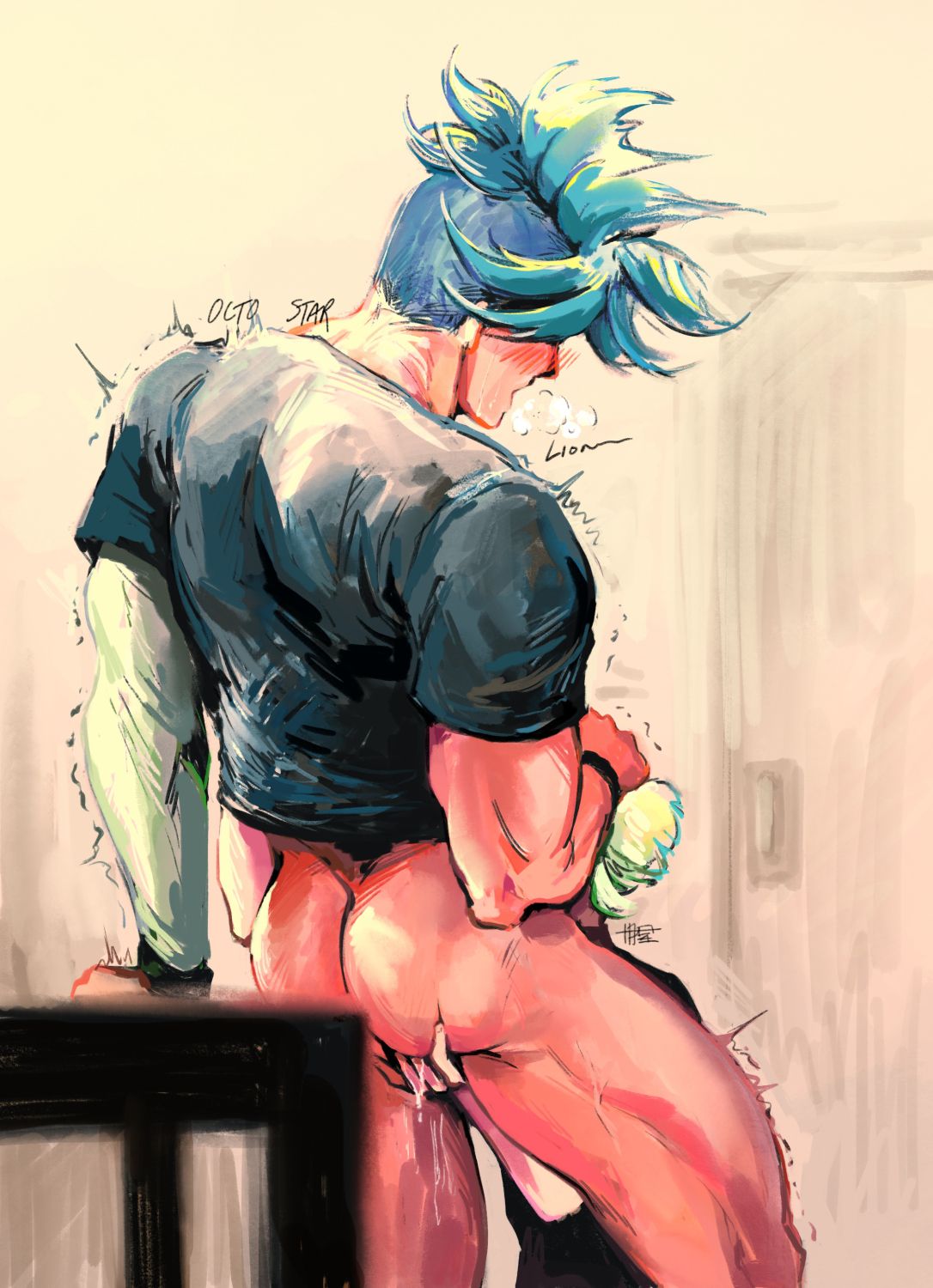 2boys, anal fingering, ass, blowjob, ct0star, galo thymos, gay, lio fotia, male, male only, muscular, oral, promare, tagme, yaoi