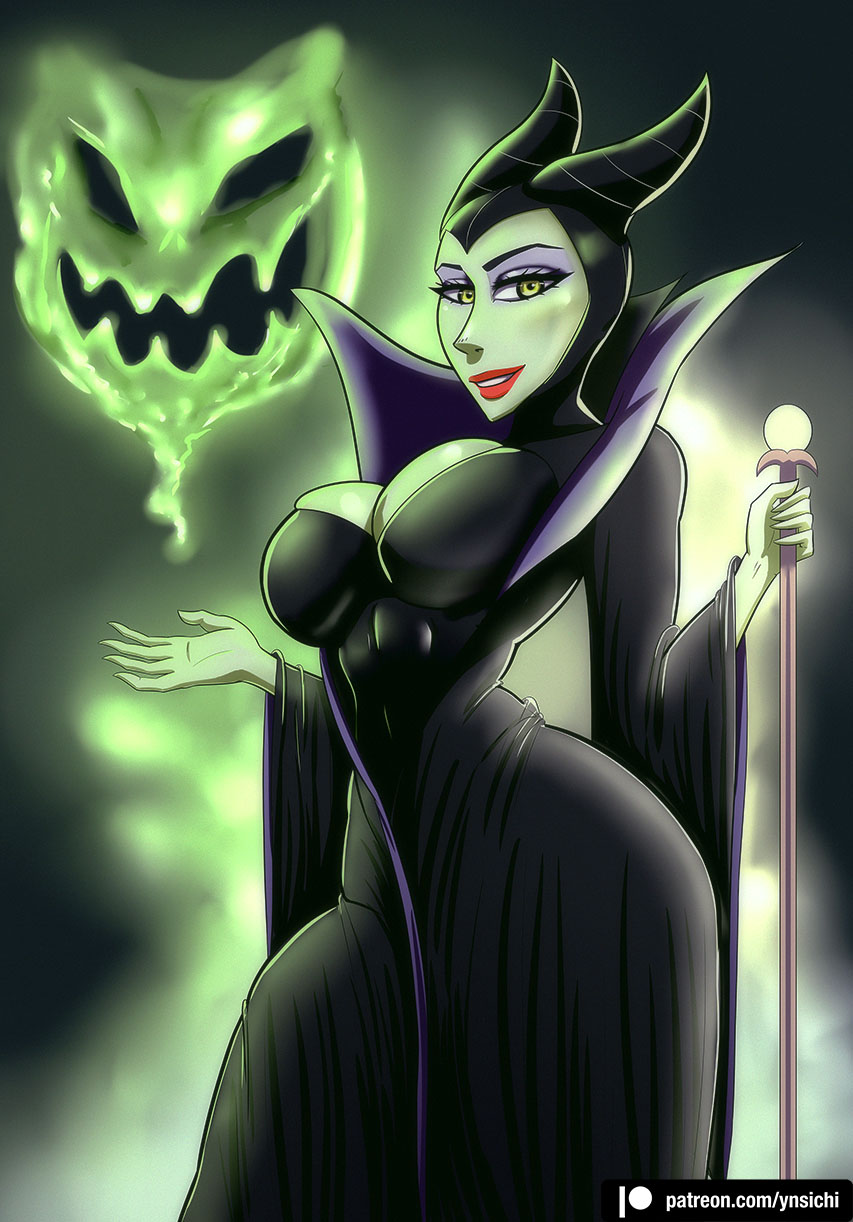 1girls, big breasts, breasts, cleavage, curvaceous, disney, disney villains, female, female only, halloween, maleficent, sleeping beauty (1959 film), solo, tagme, villain, witch